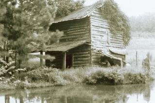 John Thomas Stancil's tobacco barn, built in the early 1900s.