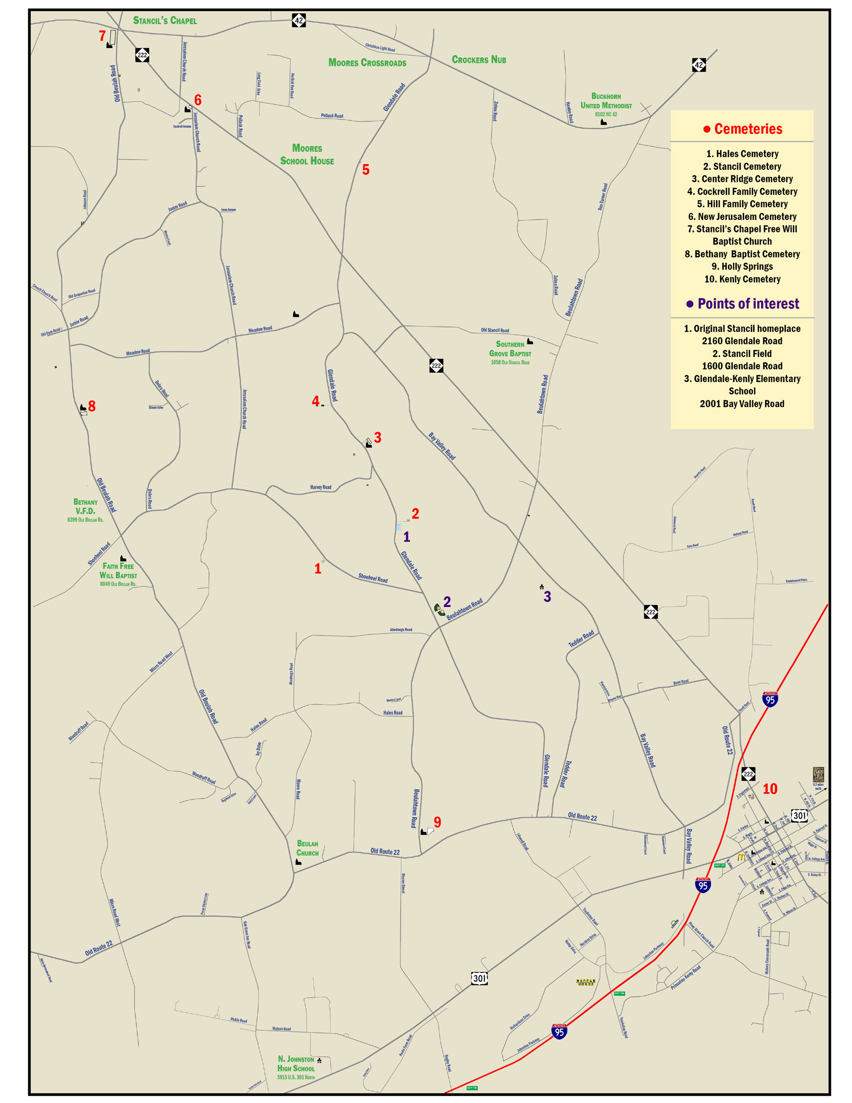 Kenly map