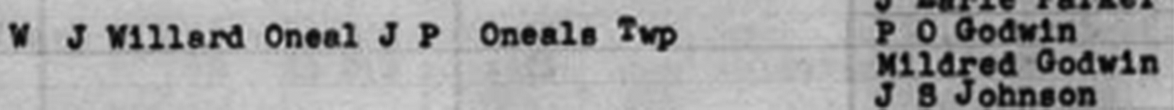 1934 Johnston County marriage registry entry for Esker Bailey and Albert Taft Johnson (Part 2: Ceremony and Witnesses)