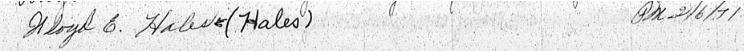 Ledger entry for Floyd E. Hales, Postmaster of Kenly, NC