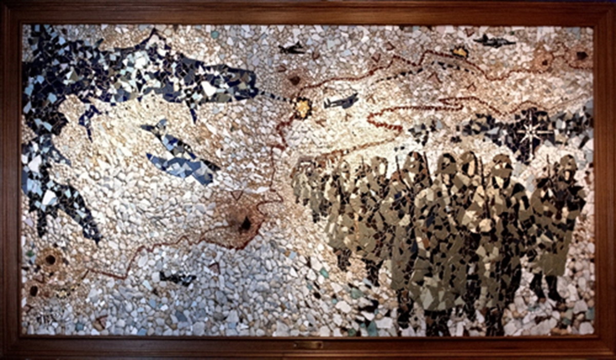 Mosaic of Battle of the Chosin Reservoir.
