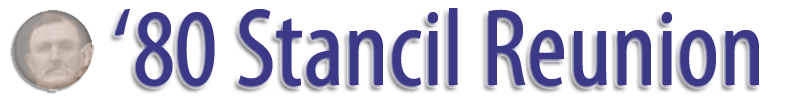 Banner for the 1980 Stancil Reunion