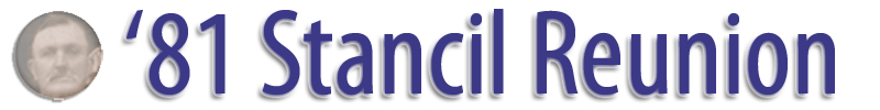 Banner for the 1981 Stancil Reunion