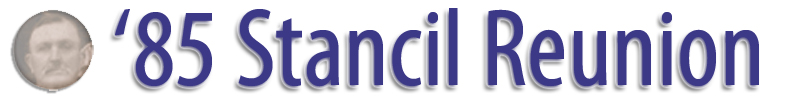 Banner for the 1985 Stancil Reunion