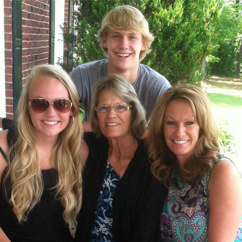 Lanie Headley, Grayson Headley, Connie Johnson Moore and Dodie Moore Headley at the 2015 Stancil Reunion in Kenly, North Carolina.