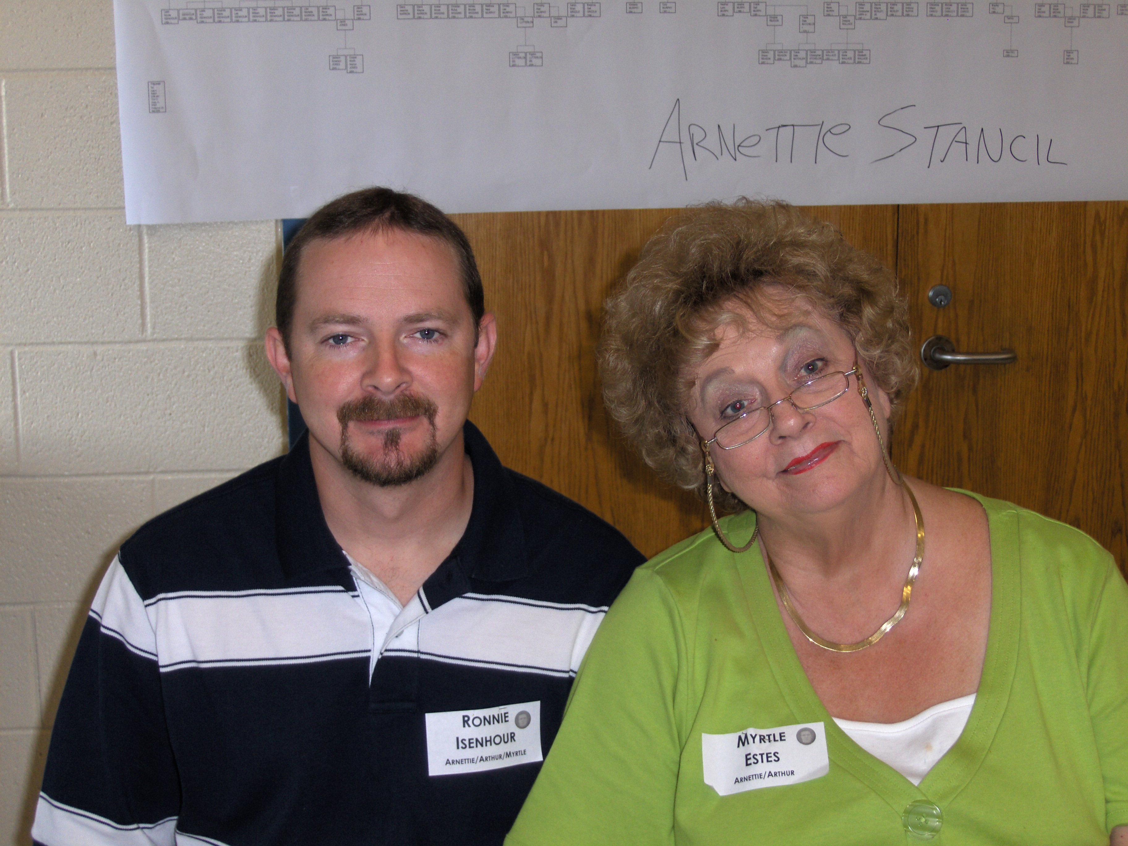 2008 Stancil Reunion: Ronnie Lee Isenhour with mother Myrtle Hill Isenhour Estes.