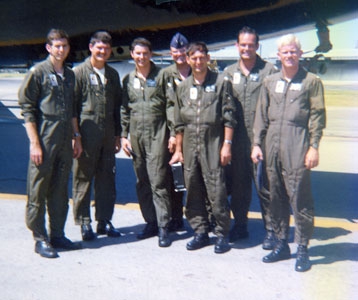 Jes Hales with B-52 crew