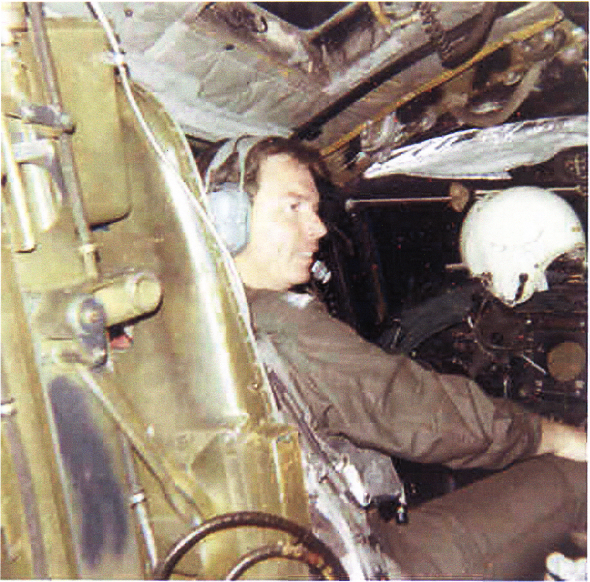 Jes Hales in B-52G Cockpit, Guam 1972
