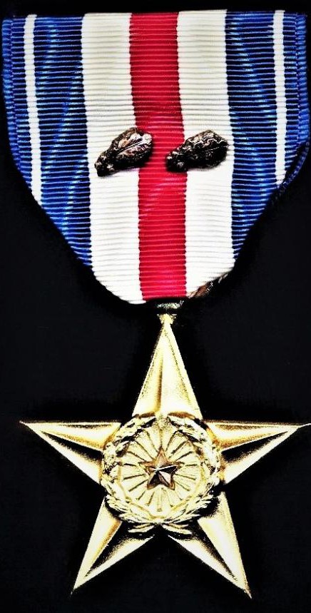 Silver Star Medal with Two Oak Leaf Clusters