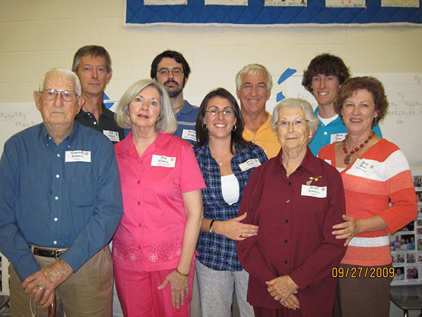 Garland Stancil, G.W. Stancil, Pam Stancil, Bryan Stancil, Emily Dale, Don Dale, Doris Stancil, Adam Dale and Katie Dale at the 2009 Stancil Family Reunion.